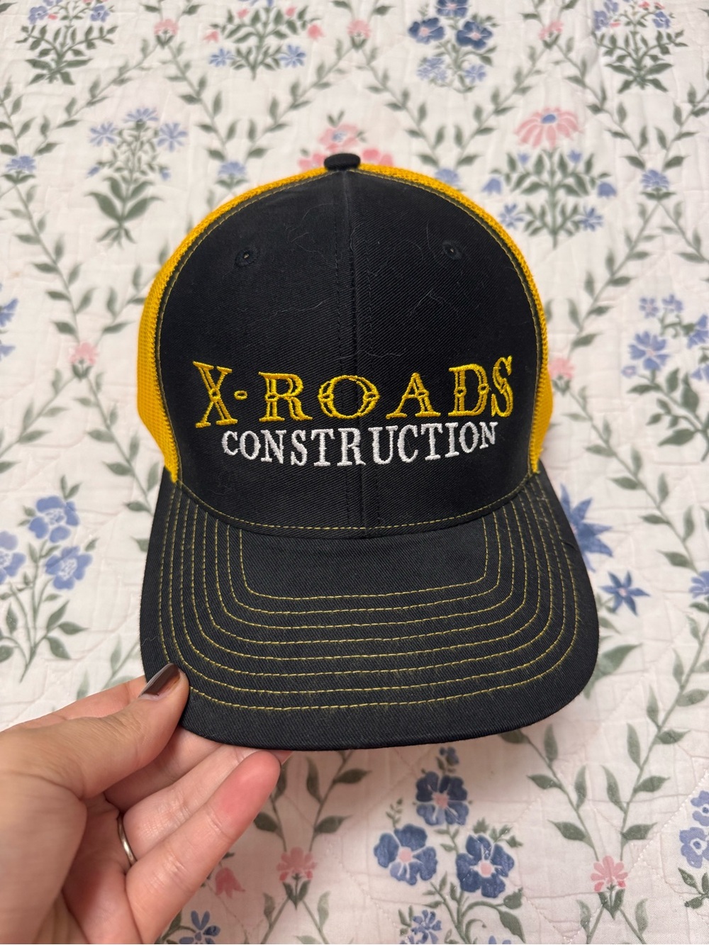 X-ROADS Construction Black & Yellow Trucker Cap
